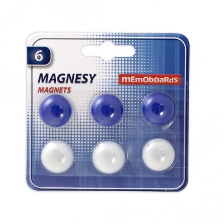 Magneti diametru 20 mm, 6 buc./set, Memoboards