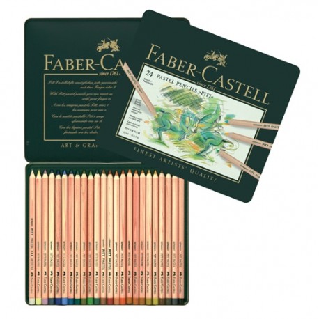 Creioane color Pastel Pitt 24 culori Faber-Castell