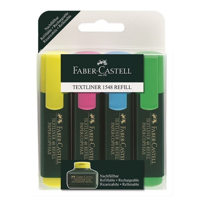 Textmarker Faber-Castell 1548 set 4 culori