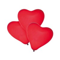 Baloane rosii forma de inima, set 50, Herlitz