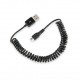 Cablu spiralat micro USB 60cm