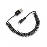Cablu spiralat micro USB 35 - 70 cm