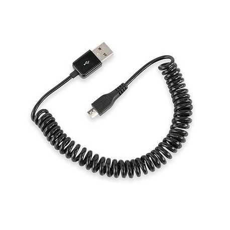Cablu spiralat micro USB 35 - 70 cm