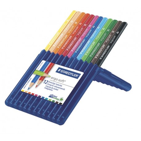 Creioane color Staedtler 12 culori Ergosoft triunghiulare