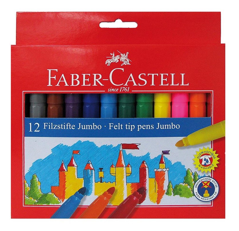 Carioca set 12 culori Jumbo Faber-Castell