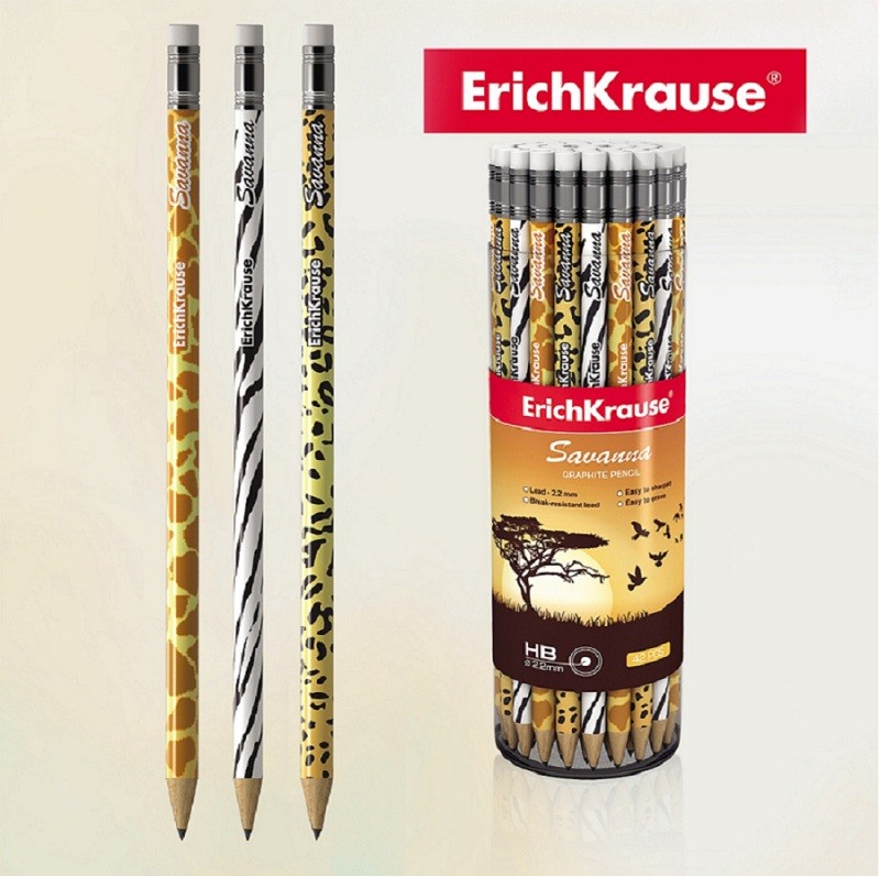 Creion HB cu radiera ErichKrauser Savanna