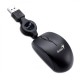 Mouse USB mini, Genius Micro Traveler, cablu retractabil