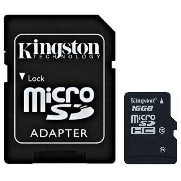 Card Micro Secure Digital HC 16 GB, clasa 10, Kingston