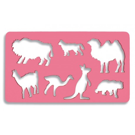 Sablon 7 animale salbatice 21 x 12 cm, Koh-I-Noor