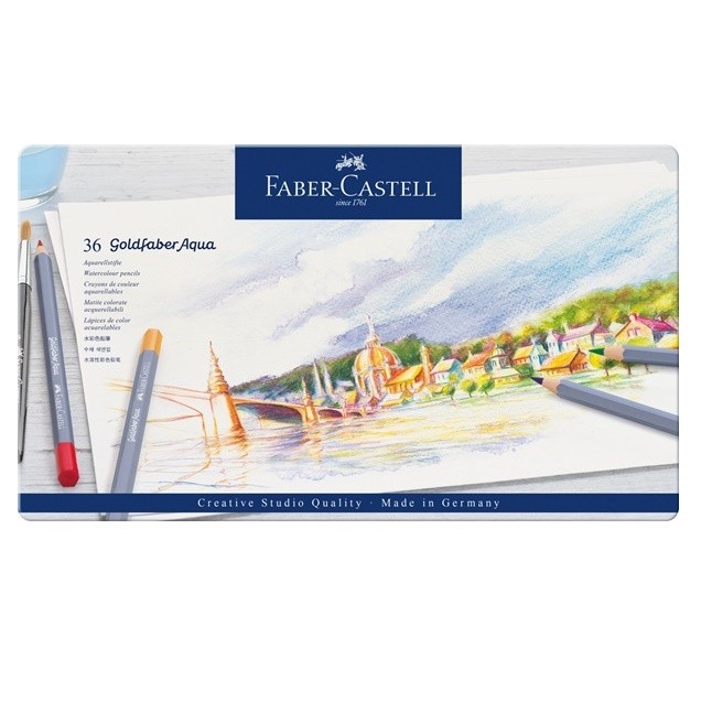 Creioane colorate acuarela Goldfaber 36 culori, Faber-Castell