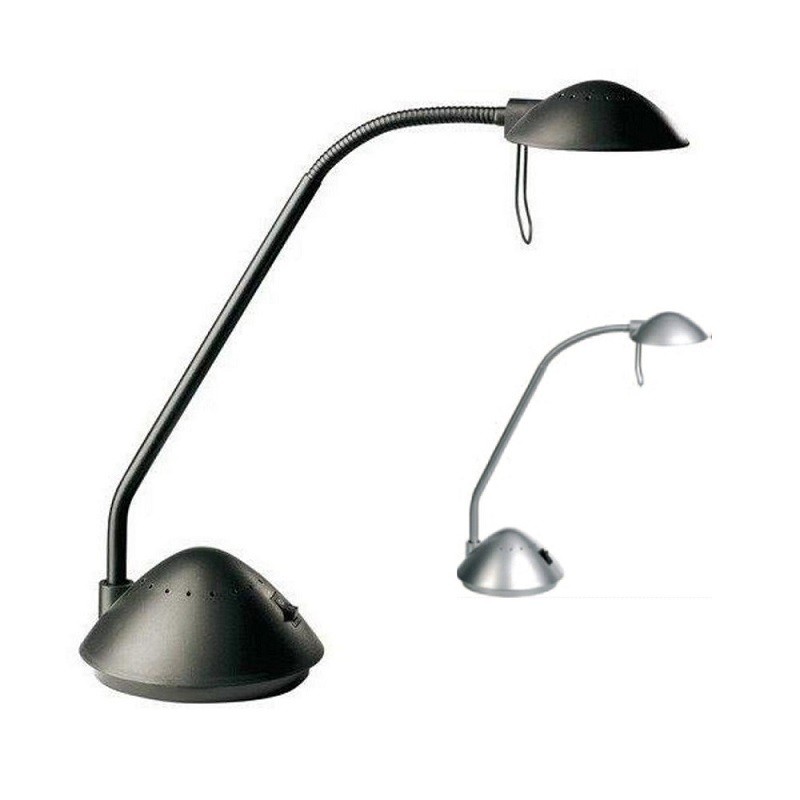 Lampa de birou cu brat flexibil, 20W, halogen, ALCO negru