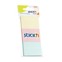 Notes adeziv 38x51 mm, 3x100 file/set, Stick'n - 3 culori pastel