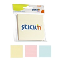 Notes adeziv 76x76 mm, 3x50 buc/set, Stick'n - 3 culori pastel