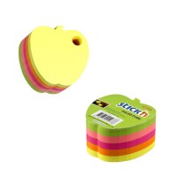 Notes adeziv cub color - mar, 70x70 mm, 400 file, Stick'n - 5 culori fluorescente