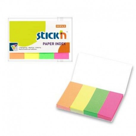 Stick index hartie color 50x20mm, 4x50 file/set, - 4 culori