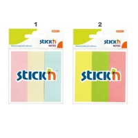 Stick index hartie color 76 x 25 mm, 3 x 50 buc/set, - 3 culori
