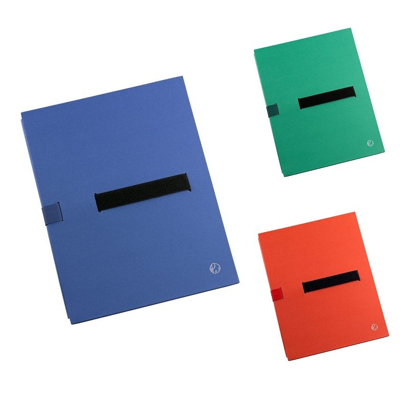 Dosar extensibil carton rigid, 3 pliuri, banda velcro,1100 file, JALEMA albastru