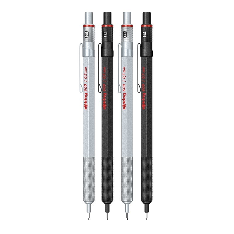 Creion mecanic 0,5/0,7mm Rotring 600 050-mm argintiu