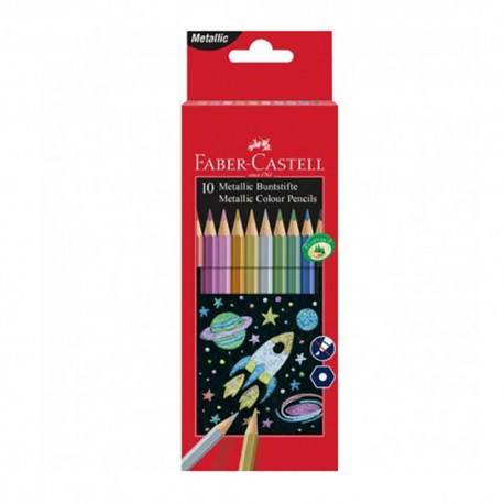 Creioane color Faber-Castell 10 culori metalizate