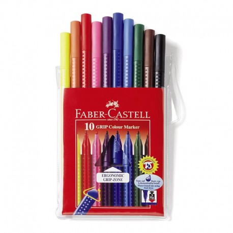Carioca set 10 culori Faber-Castell Grip