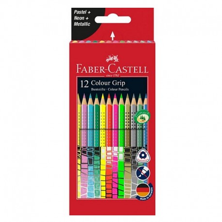 Creioane color Faber-Castell Grip Special set 12 culori