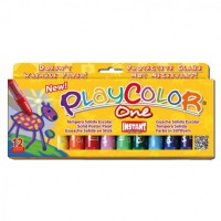 Tempera solida 12 culori Playcolor One, Instant
