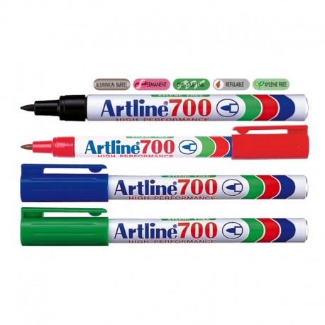 Marker permanent Artline 700, varf 0,7mm, corp metalic