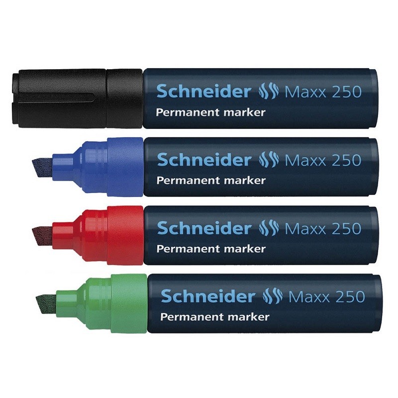 Marker permanent Schneider Maxx 250, varf tesit 2-7mm rou