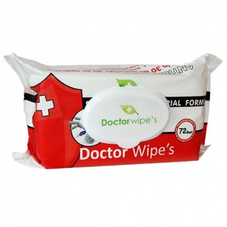 Servetele umede antibacteriene Doctor Wipe's, 72 buc./set