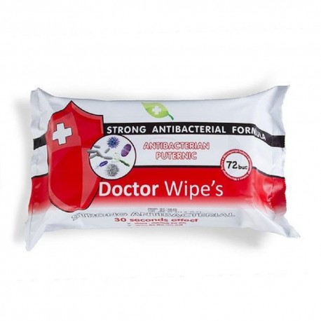 Servetele umede antibacteriene Doctor Wipe's, 72 buc./set