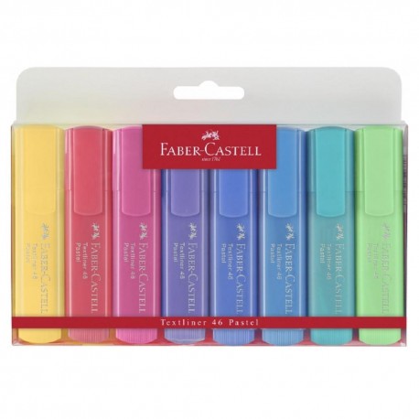 Textmarker Faber-Castell Pastel 1546 set 8 culori