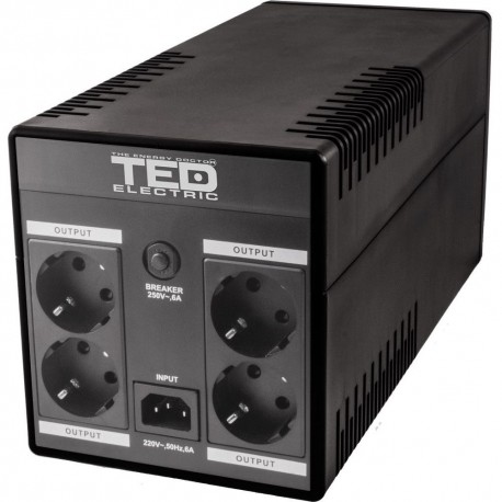 UPS TED Electric 1200VA/750W, 4xSchuko, display