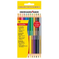 Creioane color Eberhard Faber bicolore 2x12 culori