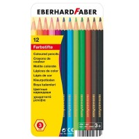Creion color Eberhard Faber set 12 culori in cutie metal