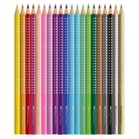 Set cadou 20 creioane color Faber-Castell Sparkle + ascutitoare Sleeve