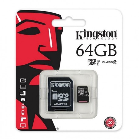 Card Micro SDHC 64 GB, clasa 10 UHS-I, Kingston