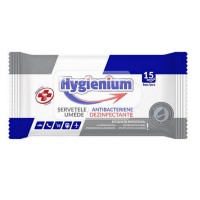 Servetele umede dezinfectante Hygienium, 15 buc./set (avizat Ministerul Sanatatii)