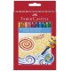 Creioane colorate cerate retractabile Faber-Castell 12 culori