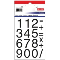 Etichete cu cifre 1-54, 13x13mm, 114 buc./set, Tanex