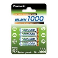 Acumulatori AAA (R3), 1000 mAh, set 4 buc., Panasonic