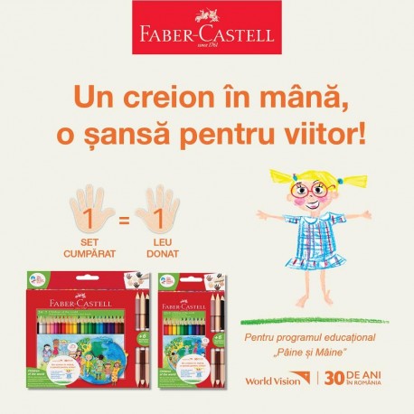 Creioane colorate Children Of The World Faber-Castell 24+3 culori