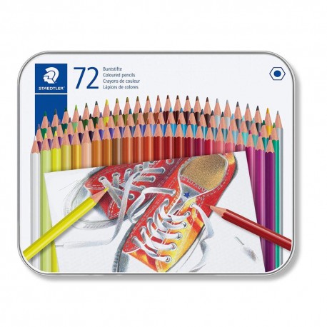 Creioane colorate Staedtler 72 culori Noris cutie metal