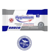 Servetele umede dezinfectante Hygienium, 15 buc./set