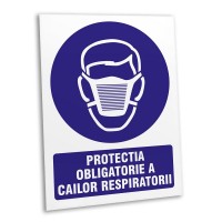 Indicator "PROTECTIA CAILOR RESPIRATORII" 15x20cm