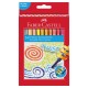 Creioane colorate cerate retractabile Faber-Castell 24 culori