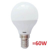 Bec LED E14, 7W, 530 lumeni, 2700K, TED Electric