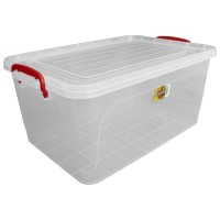 Cutie depozitare plastic, cu capac si manere, 12 L 