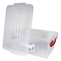 Cutie depozitare plastic, cu capac si manere, 25 L 