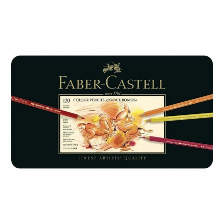 Creioane colorate Polychromos 120 culori Faber-Castell