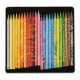 Creioane colorate multicolor fara lemn Koh-I-Noor Magic 3 in 1 Progresso, 24 buc./set, cutie metal